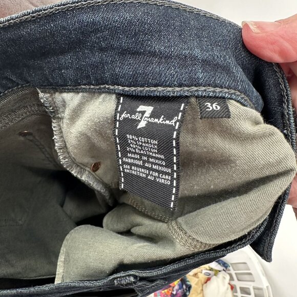 7 For All Mankind Men's Jeans Dark Wash The Straight Size 36 - Picture 5 of 5